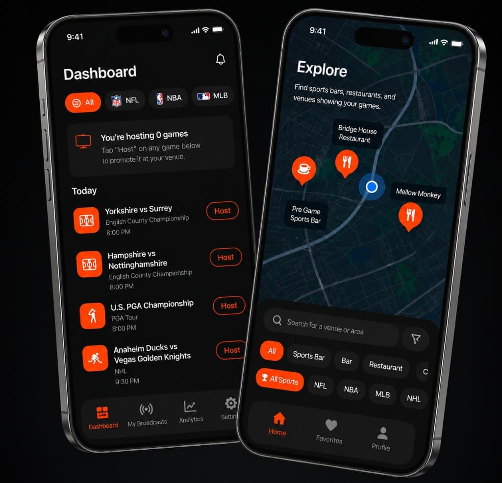 Two iPhones showing Rali Dashboard and Explore app screens